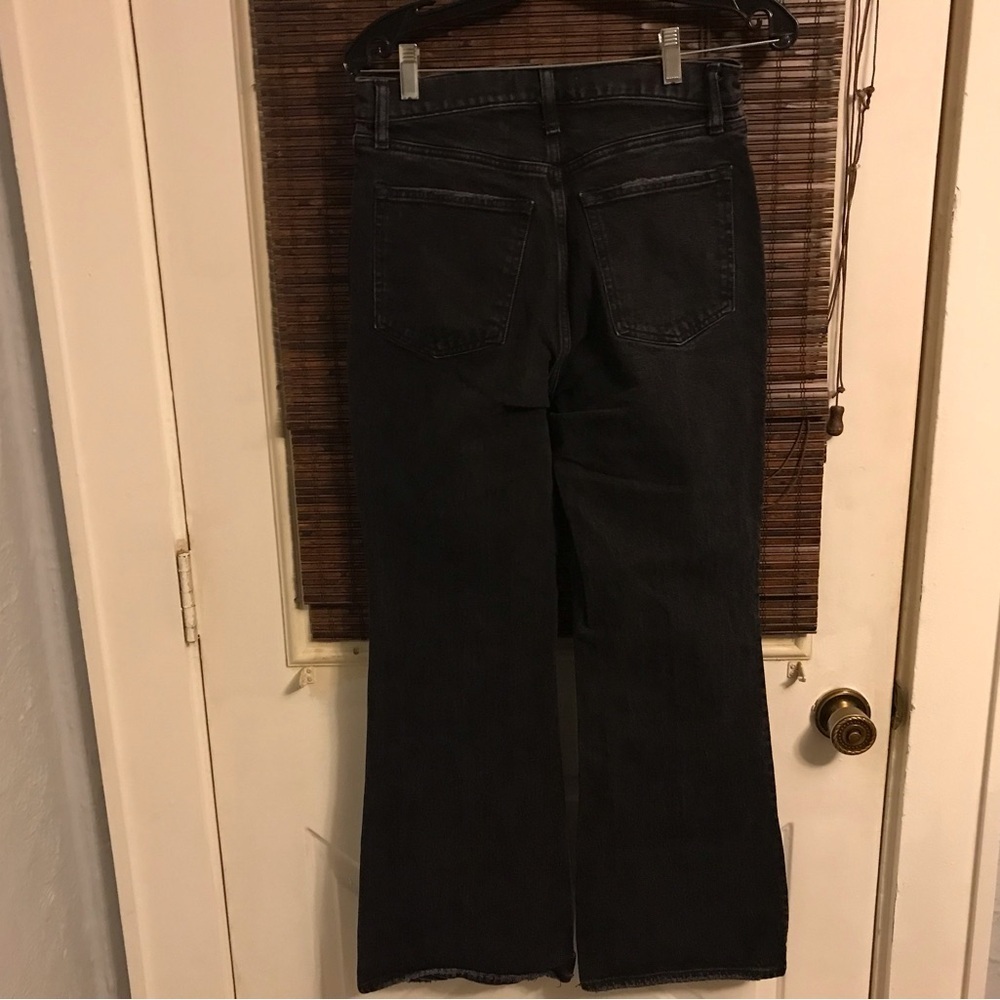 Abercrombie & Fitch High Rise Flare Black Jeans - Picture 4 of 6